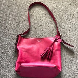 Dark Fuschia Coach shoulder bag